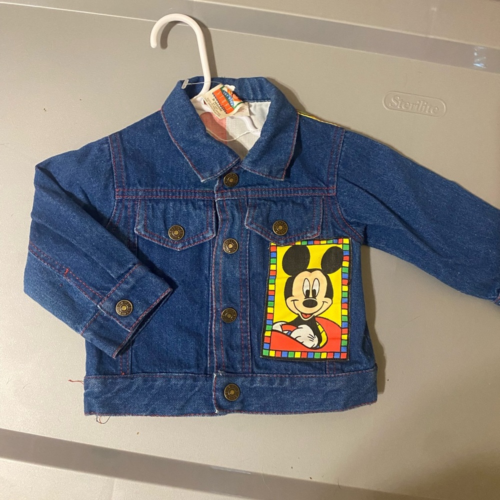 Vintage disney mickey mouse baby denim jacket